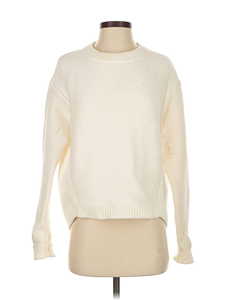 Pre-owned Banana Republic Factory Store Pullover Sweater In White