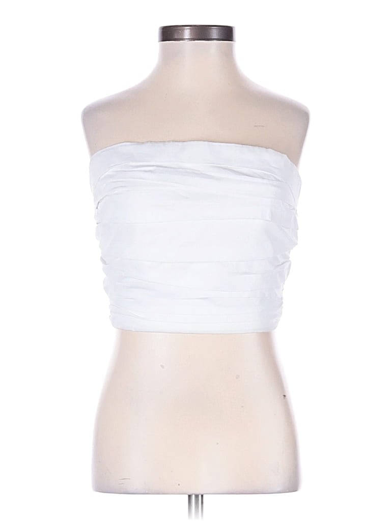 Pre-owned Abercrombie & Fitch Tube Top White Strapless Neckline Tops
