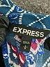Express 100% Rayon Paisley Blue Casual Dress Size L - photo 7