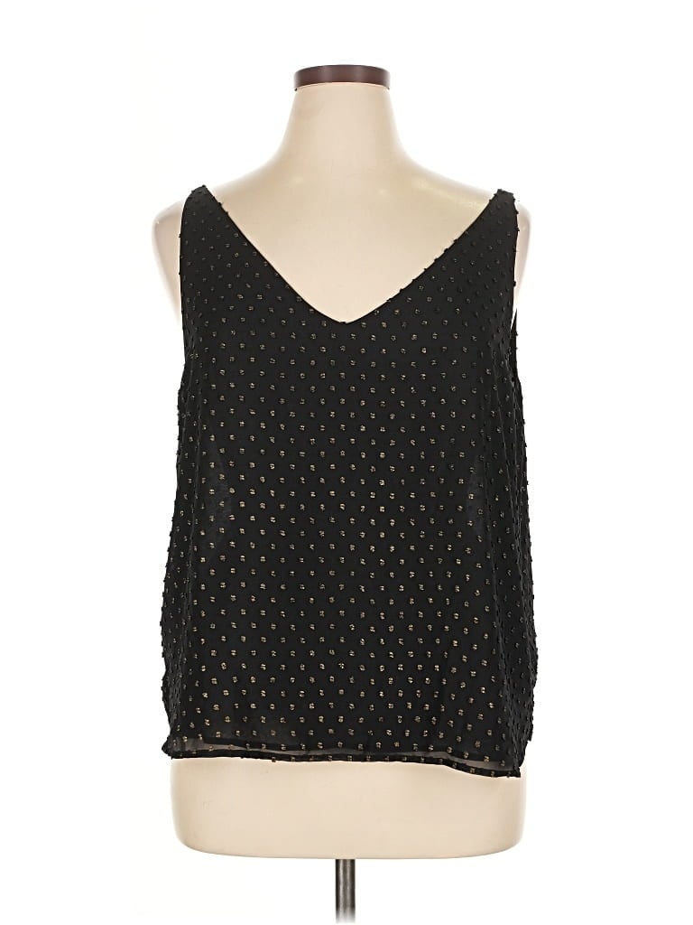 Pre-owned Ann Taylor Loft Outlet Sleeveless Top Black V Neck Tops
