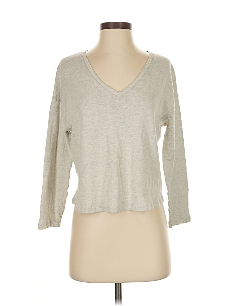 Pre-owned Majestic Filatures 3/4 Sleeve T-shirt In Gray