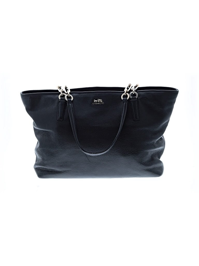 Pre-owned Coach Leather Tote Bag In Black