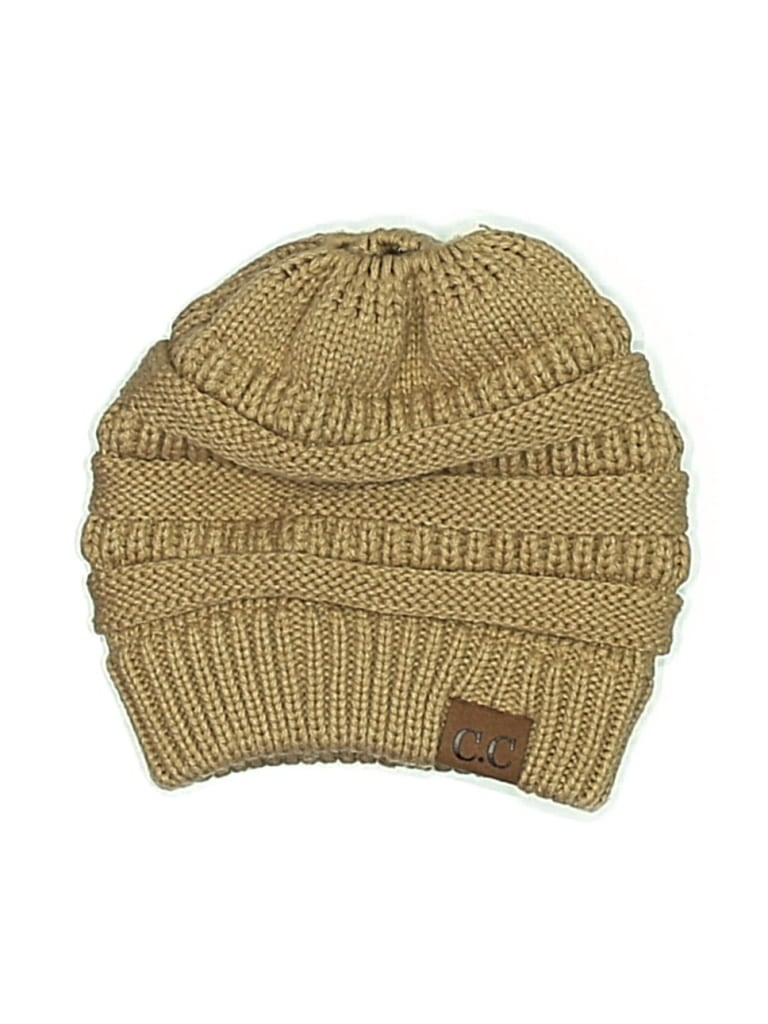 Pre-owned C.c Exclusives Beanie Hat In Brown