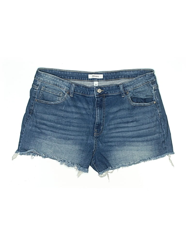 Pre-owned Zenana Denim Shorts In Blue