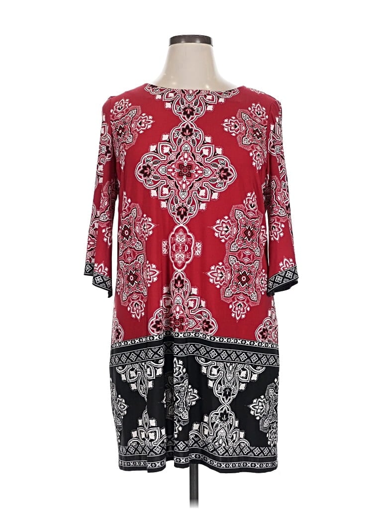 Pre-owned Studio One 3/4 Sleeve T-shirt In Red