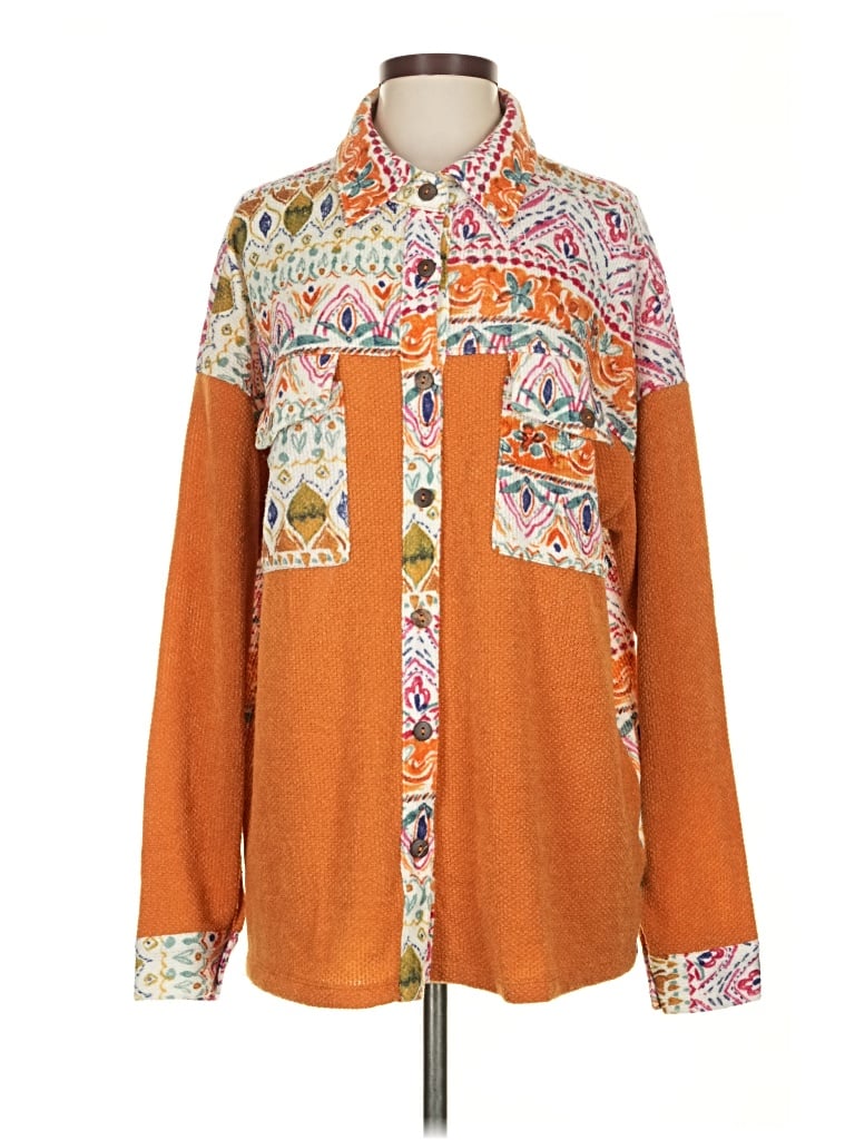 Pre-owned Andthewhy Cardigan Sweater In Orange