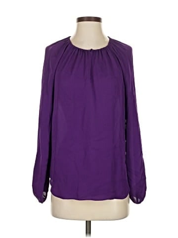 Diane von Furstenberg Long Sleeve Silk Top (view 1)