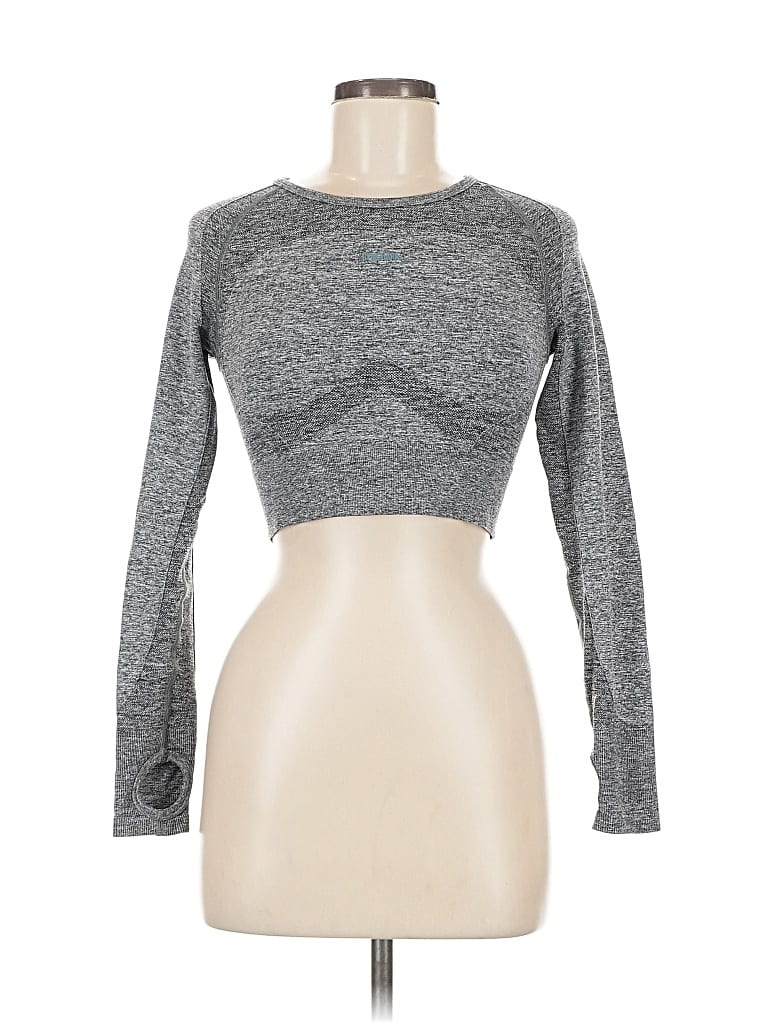 Pre-owned Gymshark Long Sleeve T-shirt In Gray