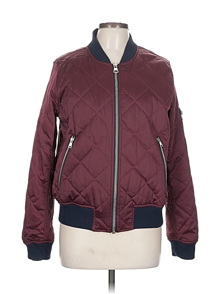 Pre-owned Topshop Jacket In Burgundy