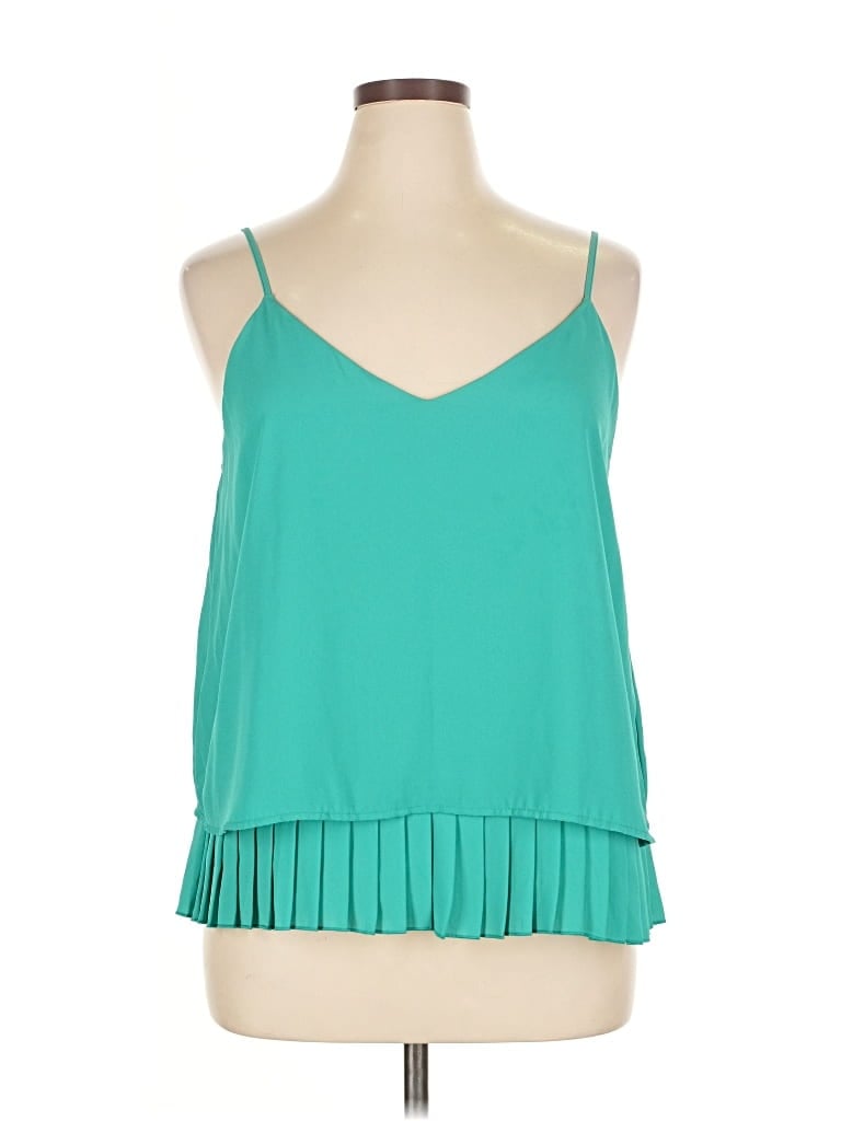 Pre-owned Halogen Sleeveless Blouse In Blue