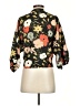 Warm 100% Cotton Floral Black 3/4 Sleeve Blouse Size 0 (1) - photo 2