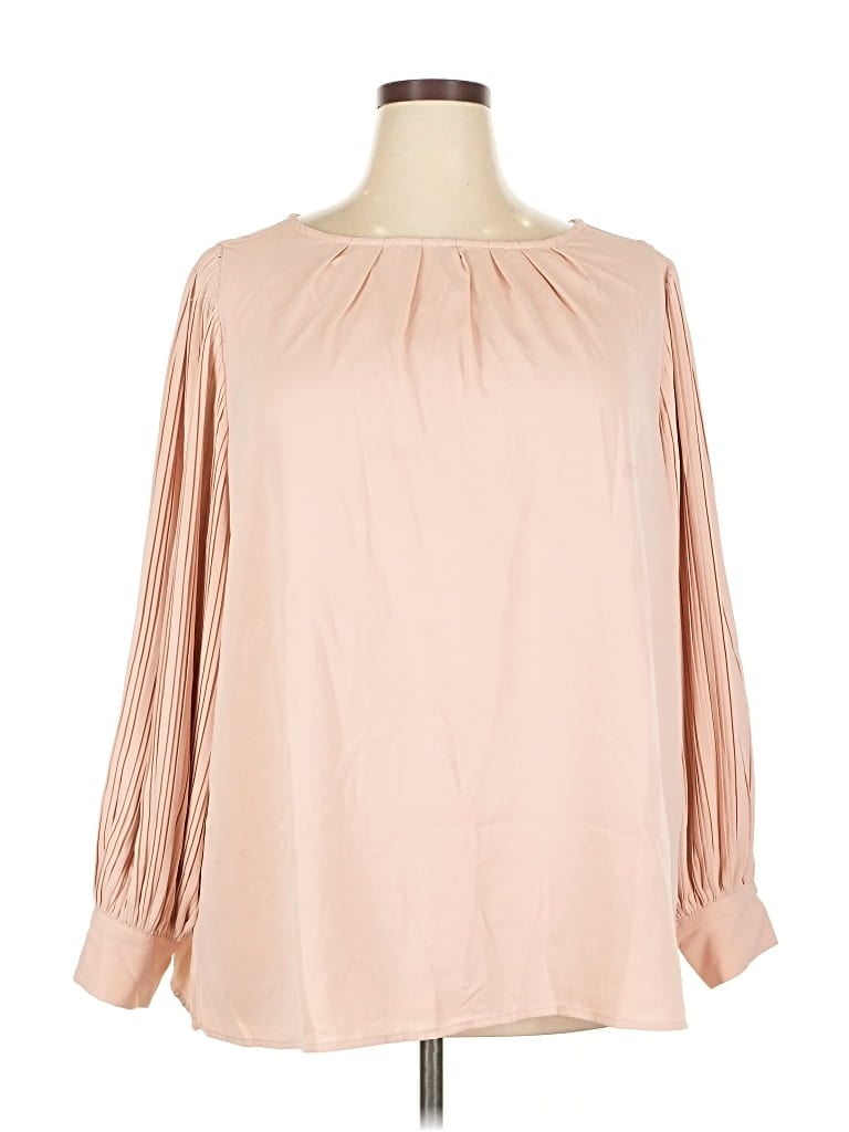Pre-owned Belle By Kim Gravel 3/4 Sleeve Blouse In Pink