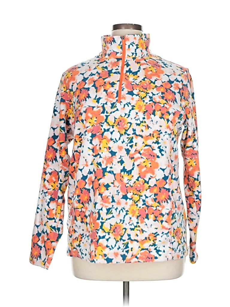 Pre-owned Lands' End Pullover Sweater In Orange