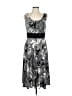 DressBarn Graphic Silver Cocktail Dress Size 12 - photo 1