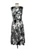 DressBarn Graphic Silver Cocktail Dress Size 12 - photo 2