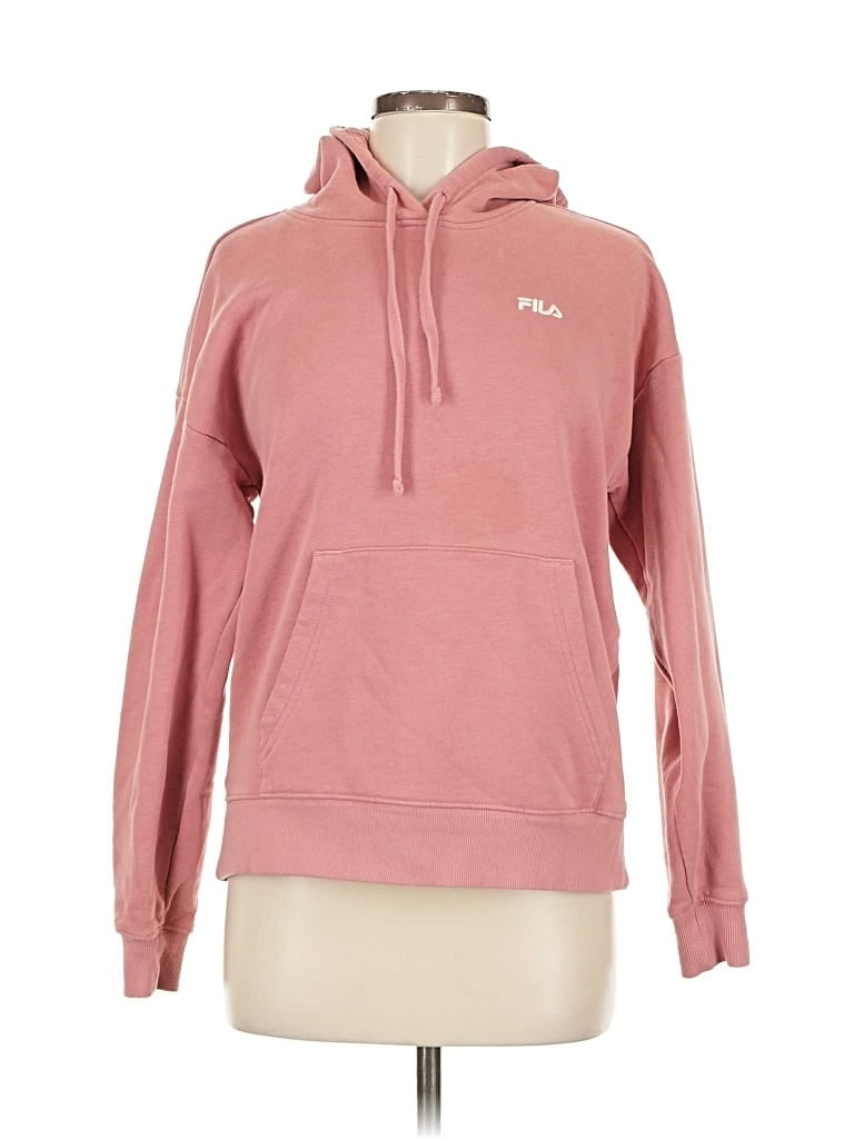 Pre-owned Fila Pullover Hoodie In Pink