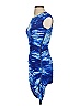 BCBGMAXAZRIA Graphic Blue Cocktail Dress Size XXS - photo 5
