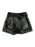 David Lerner 100% Polyurethane Metallic Black Shorts Size S - photo 1