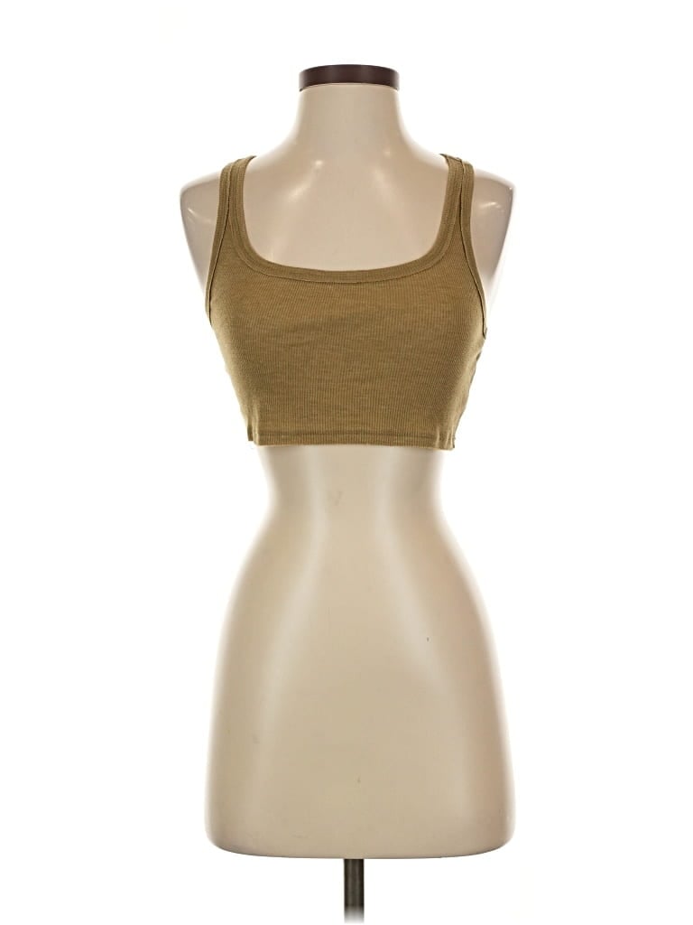 Pre-owned Intimately By Free People Tank Top Gold Strapless Neckline Tops