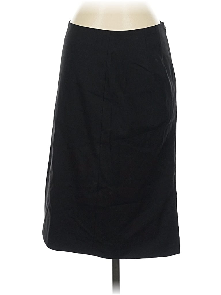 Pre-owned Theory Wool Skirt In Black
