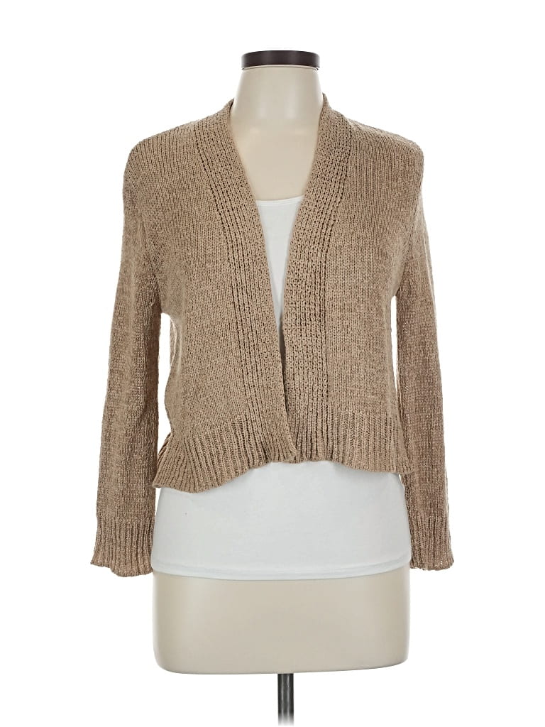 Pre-owned Cable & Gauge Cardigan Sweater In Brown