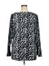 C.D. Daniels Animal Print Silver Long Sleeve Blouse Size 1X - photo 2