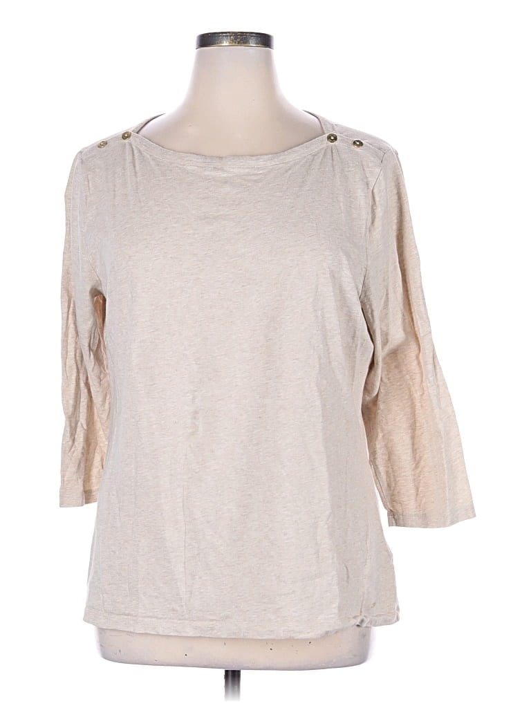 Pre-owned Tommy Hilfiger 3/4 Sleeve T-shirt In Brown