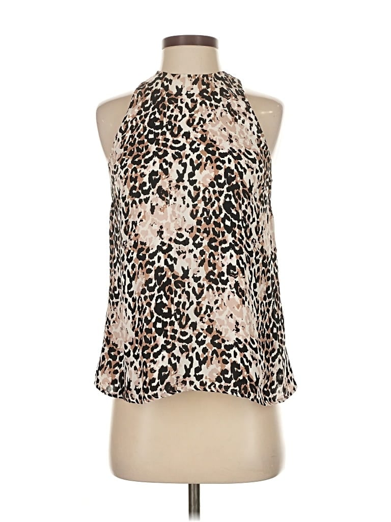 Pre-owned Joie Sleeveless Silk Top Ivory Halter Neckline Tops In White