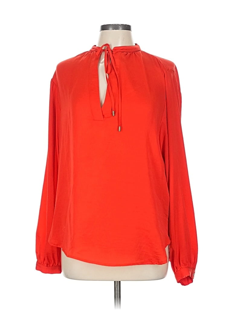 Pre-owned H&m Long Sleeve Blouse In Red