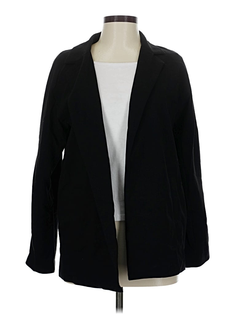 Pre-owned Forever 21 Contemporary Blazer Jacket In Black