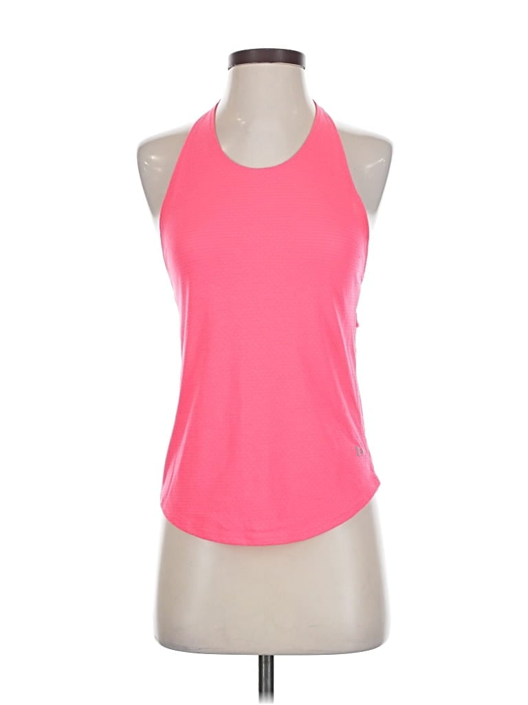 Pre-owned Under Armour Tank Top Pink Halter Neckline Tops