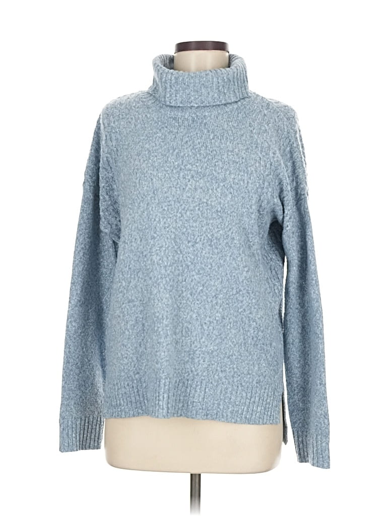 Pre-owned Evolution By Cyrus Turtleneck Sweater In Blue