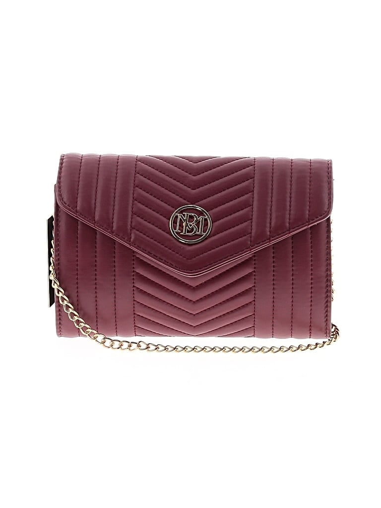 Badgley Mischka Studio Leather Crossbody Bag In Burgundy