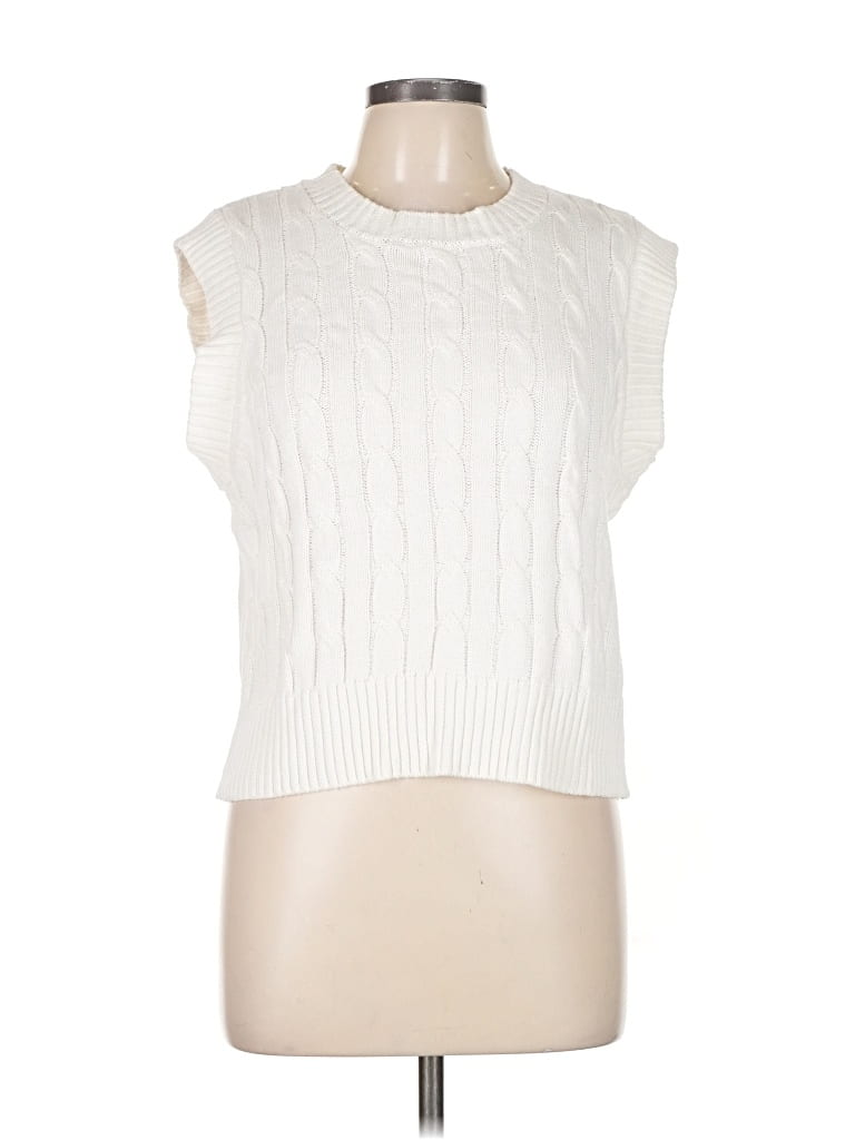 Pre-owned Forever 21 Sweater Vest In White