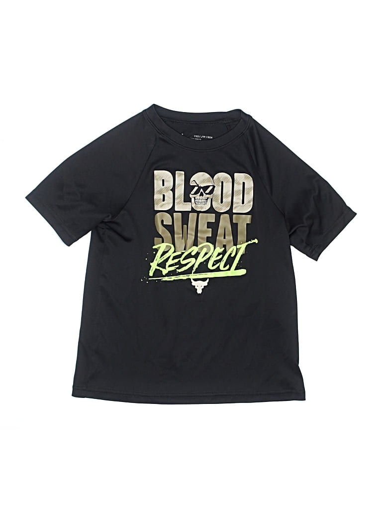 Pre-owned Under Armour Kids' Short Sleeve T-shirt In Black