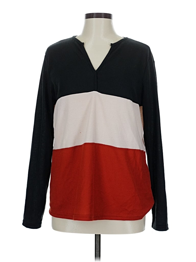 Pre-owned Shein Long Sleeve T-shirt In Red