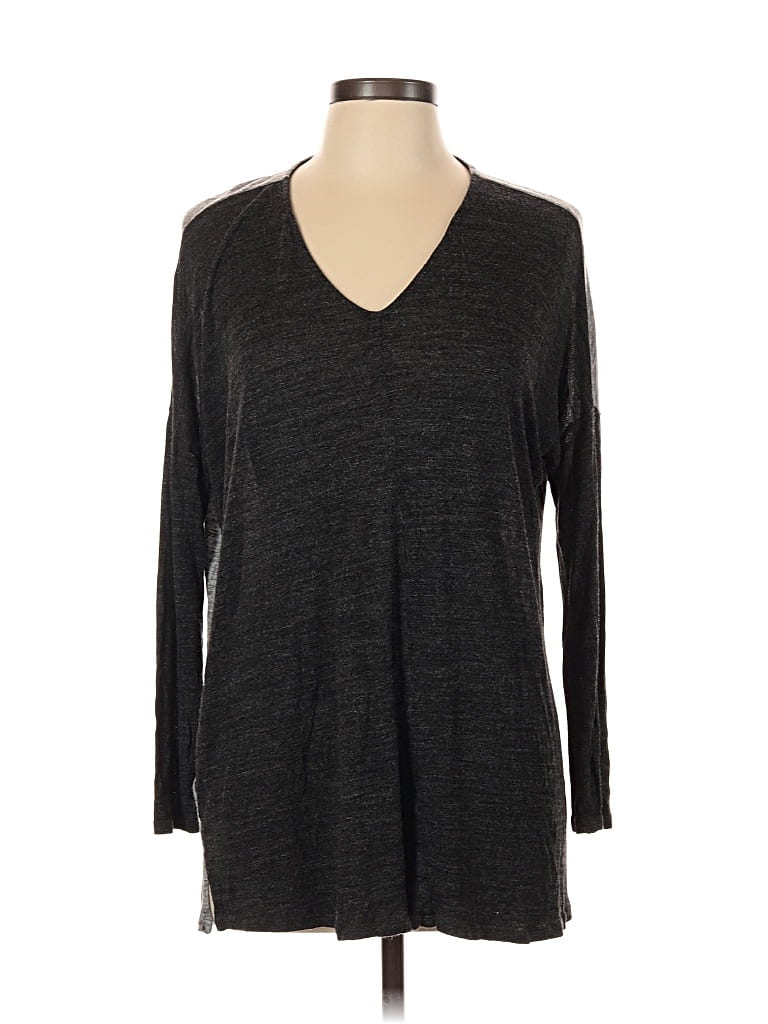 Pre-owned Ann Taylor Loft 3/4 Sleeve T-shirt In Gray