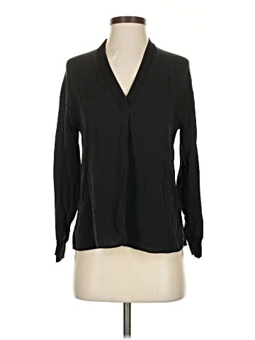 Vince. Long Sleeve Silk Top (view 1)