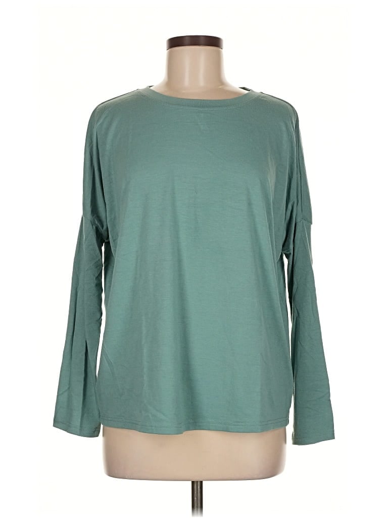 Pre-owned Prettygarden Long Sleeve T-shirt In Green