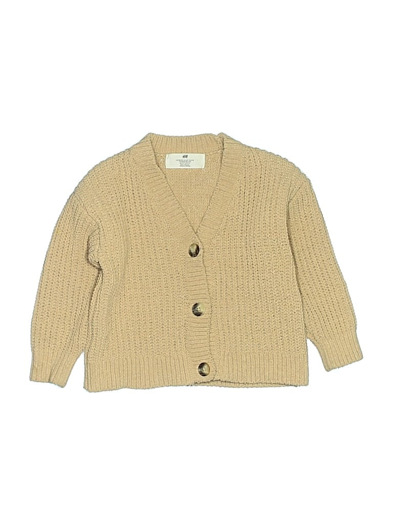Pre-owned H&m Kids' Cardigan Sweater In Brown
