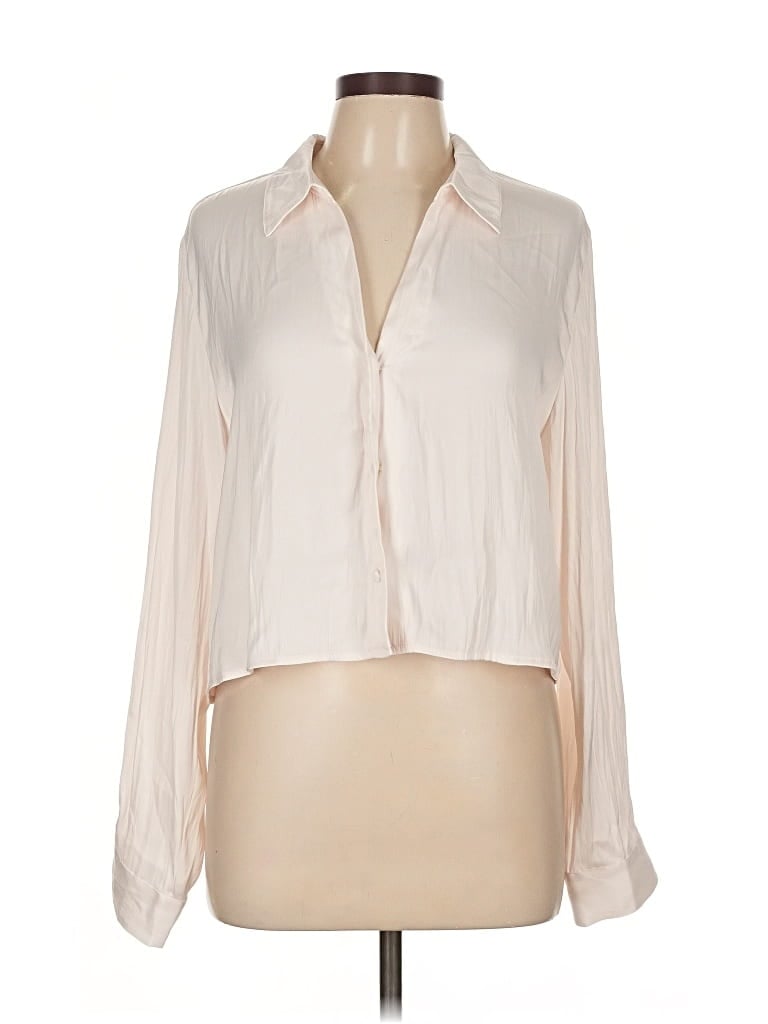 Pre-owned Z Supply Long Sleeve Polo Shirt In White