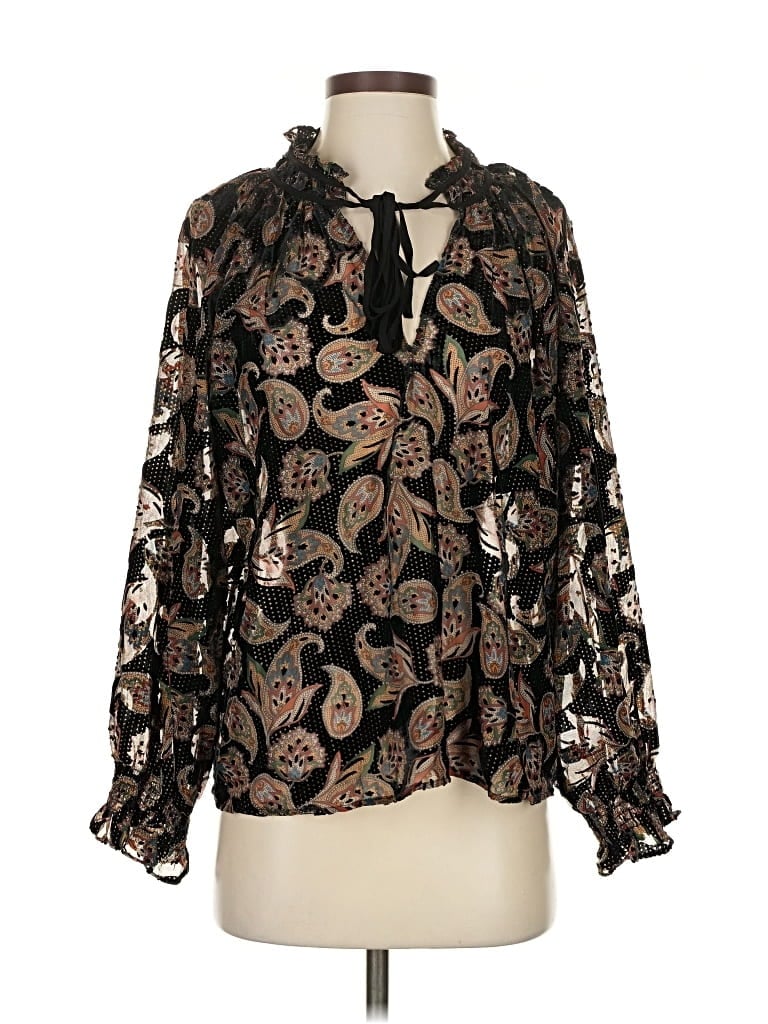 Pre-owned Ba&sh Long Sleeve Blouse In Black