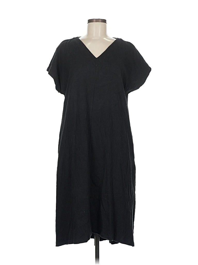Pre-owned Lands' End Casual Dress In Black