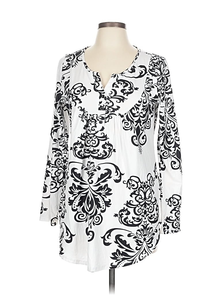 Pre-owned Halife Long Sleeve Blouse In White