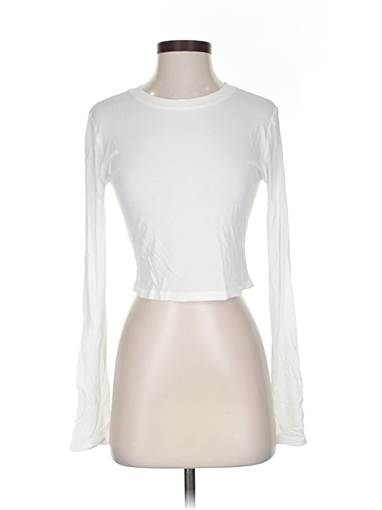 Pre-owned Live To Be Spoiled Long Sleeve T-shirt In White