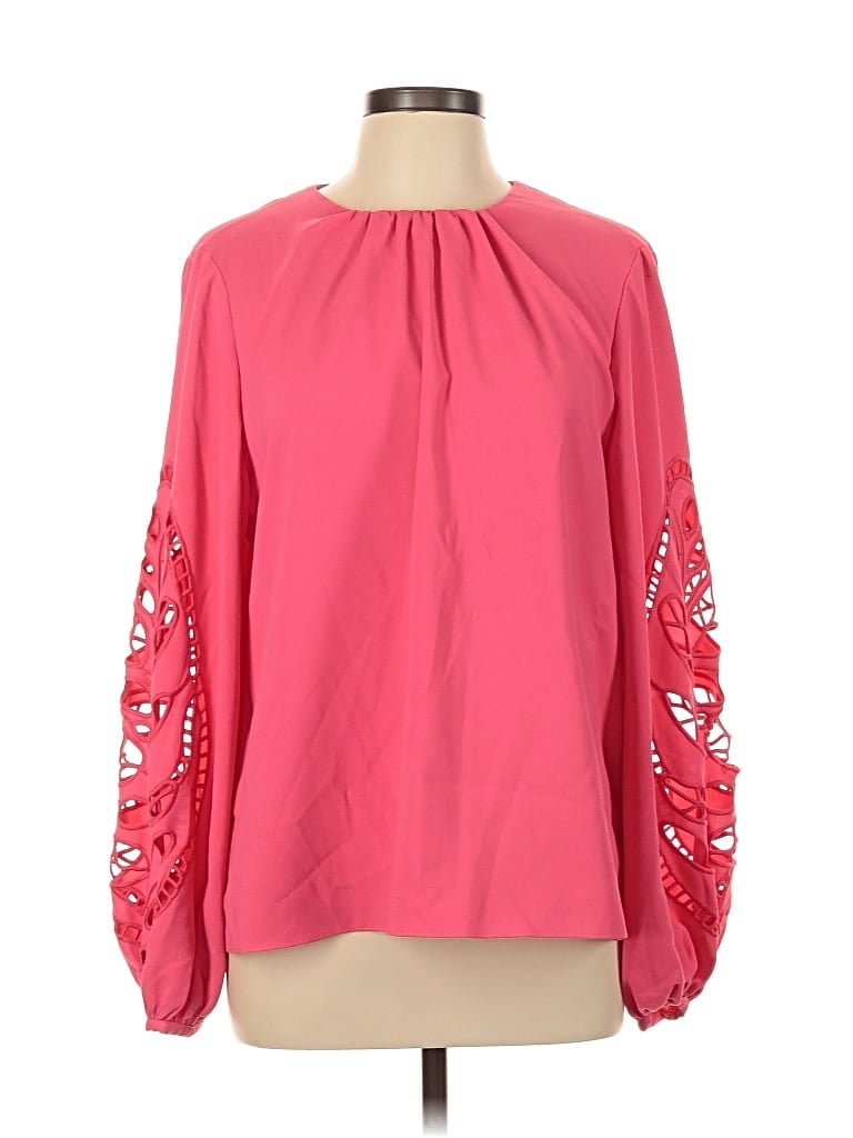 Pre-owned Reiss Long Sleeve Blouse In Pink