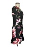 Aqua Floral Black Cocktail Dress Size S - photo 4
