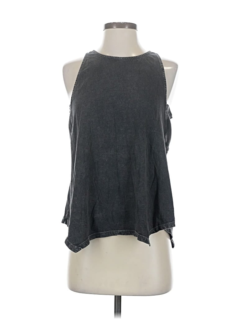 Pre-owned Daily Practice By Anthropologie Sleeveless Top Gray Halter Neckline Tops