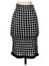 BCBGMAXAZRIA 100% Acrylic Houndstooth Black Formal Skirt Size S - photo 2