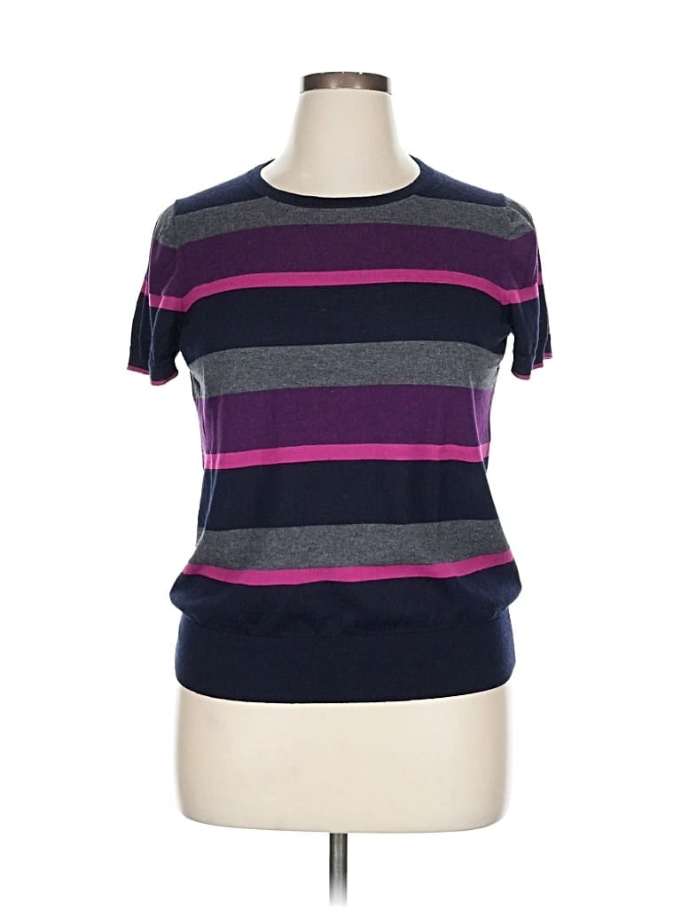 Pre-owned Ann Taylor Loft Pullover Sweater In Purple